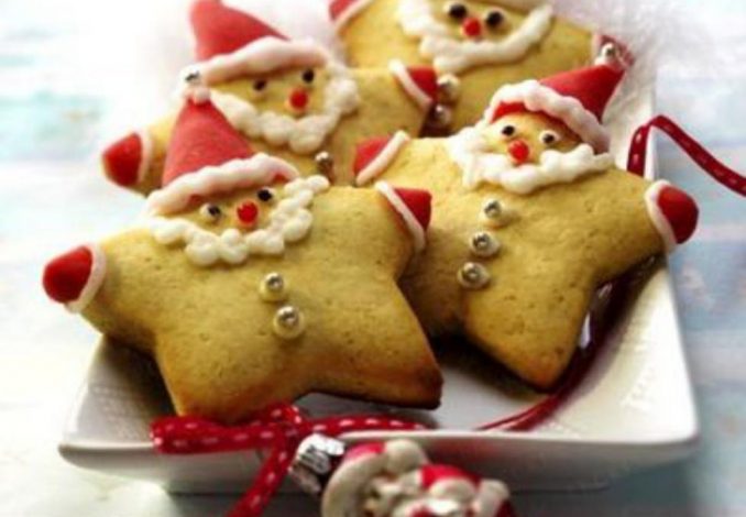 Bolachinhas Pai Natal de bolo de mel  - Receitas, Gastronomia  e Culinária